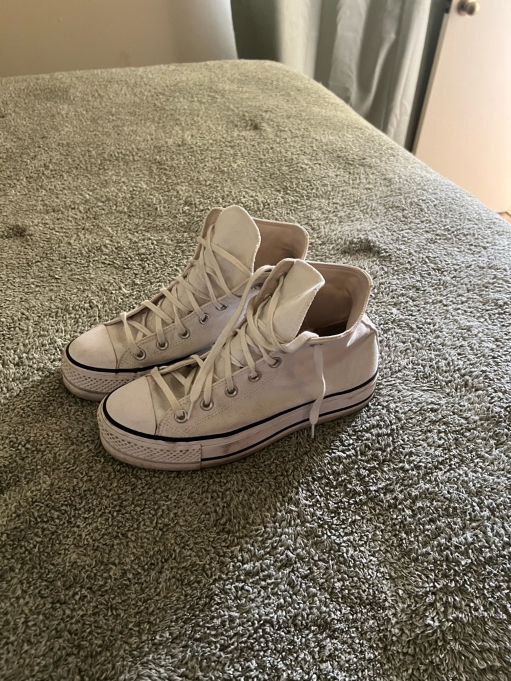 Classic White High-Top Canvas Sneakers